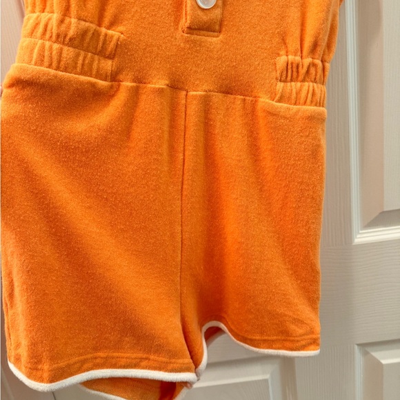 Hammies Terry Romper in Orange - Picture 6 of 11